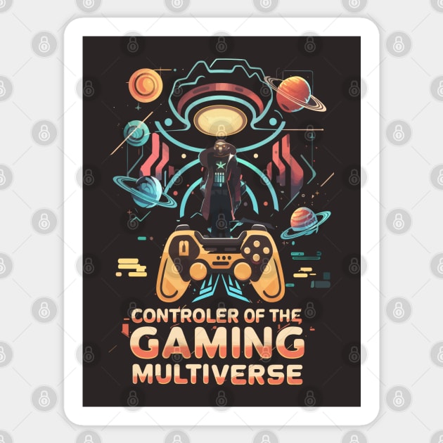 Controller of the GAMING multiverse futuristic space themed gaming #6 Sticker by XYDstore